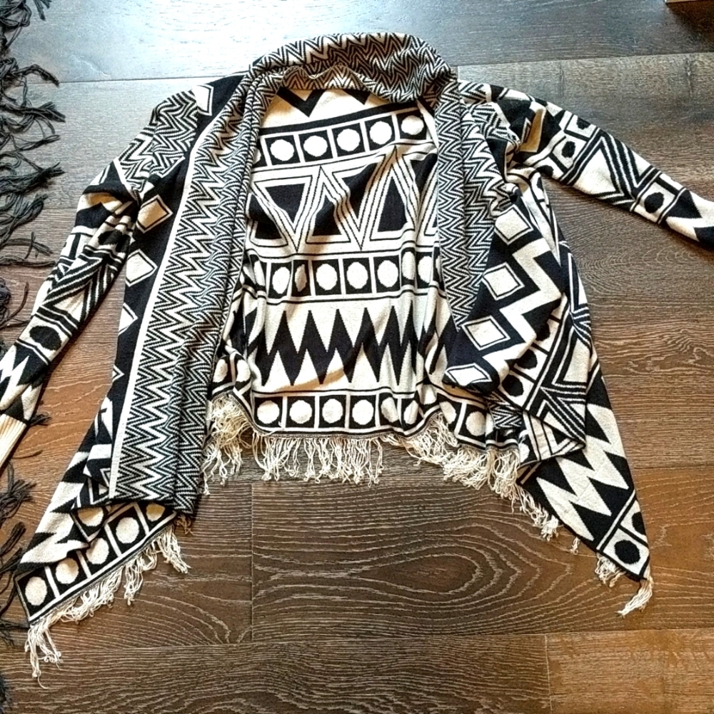 Geometric boho cardigan